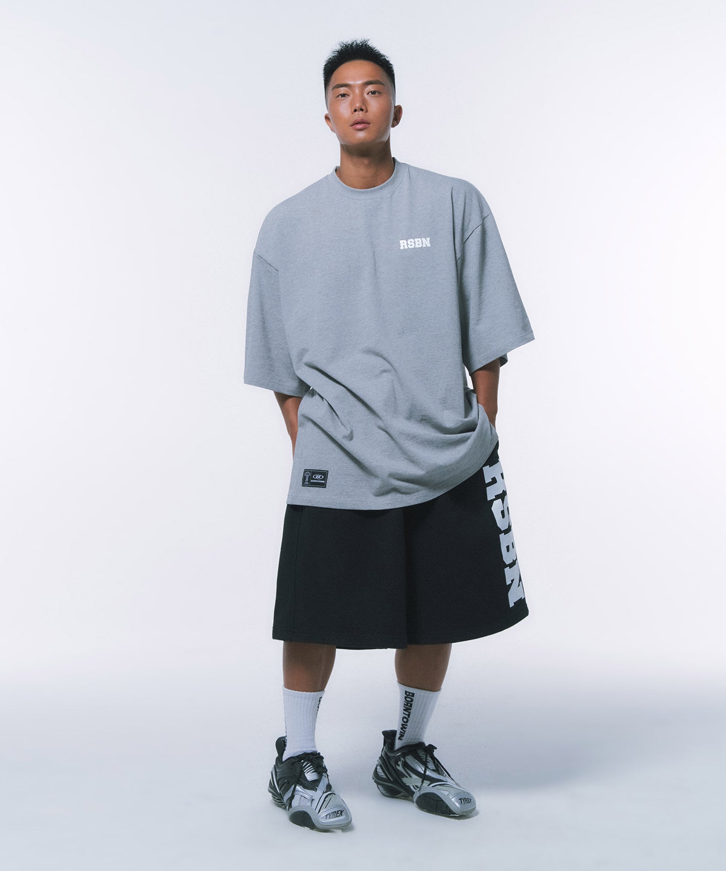 RSBN OVER FIT T-SHIRTS [MELANGE GREY]