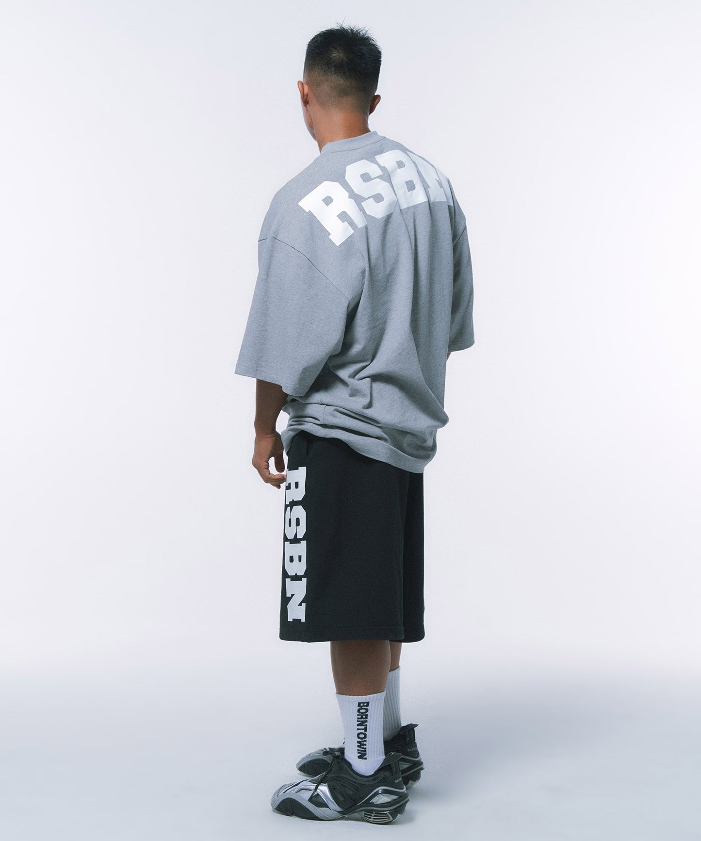 RSBN OVER FIT T-SHIRTS [MELANGE GREY]