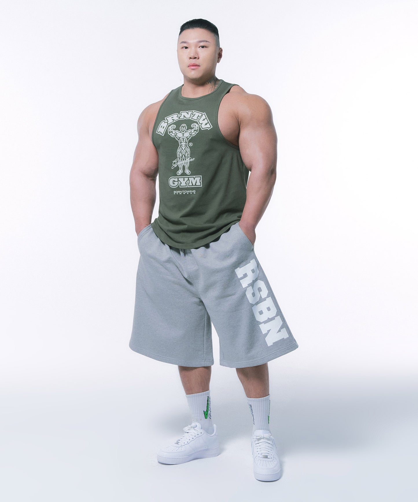 RAISEBORN NEW FIT SLEEVELESS [KHAKI]