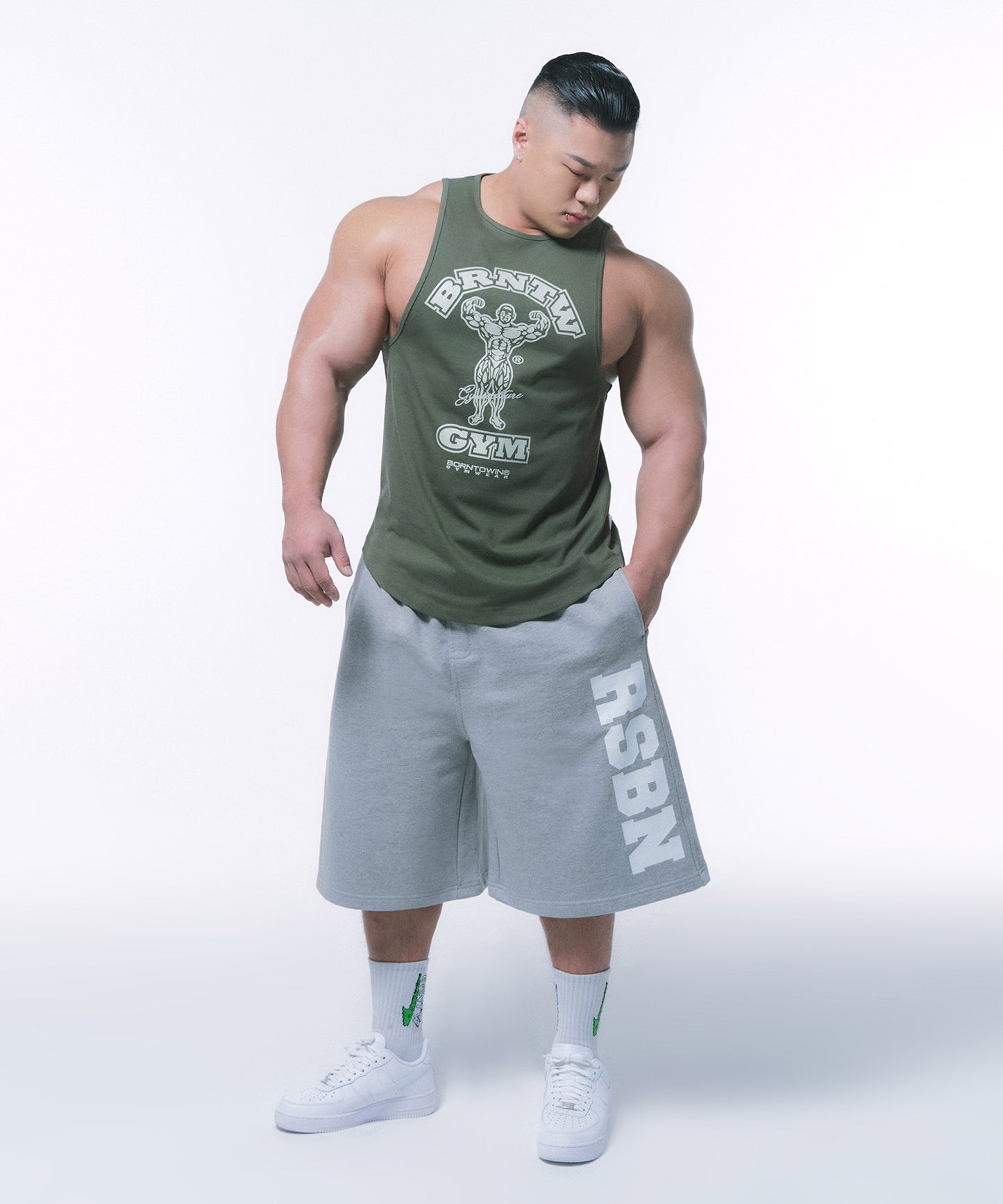 RAISEBORN NEW FIT SLEEVELESS [KHAKI]