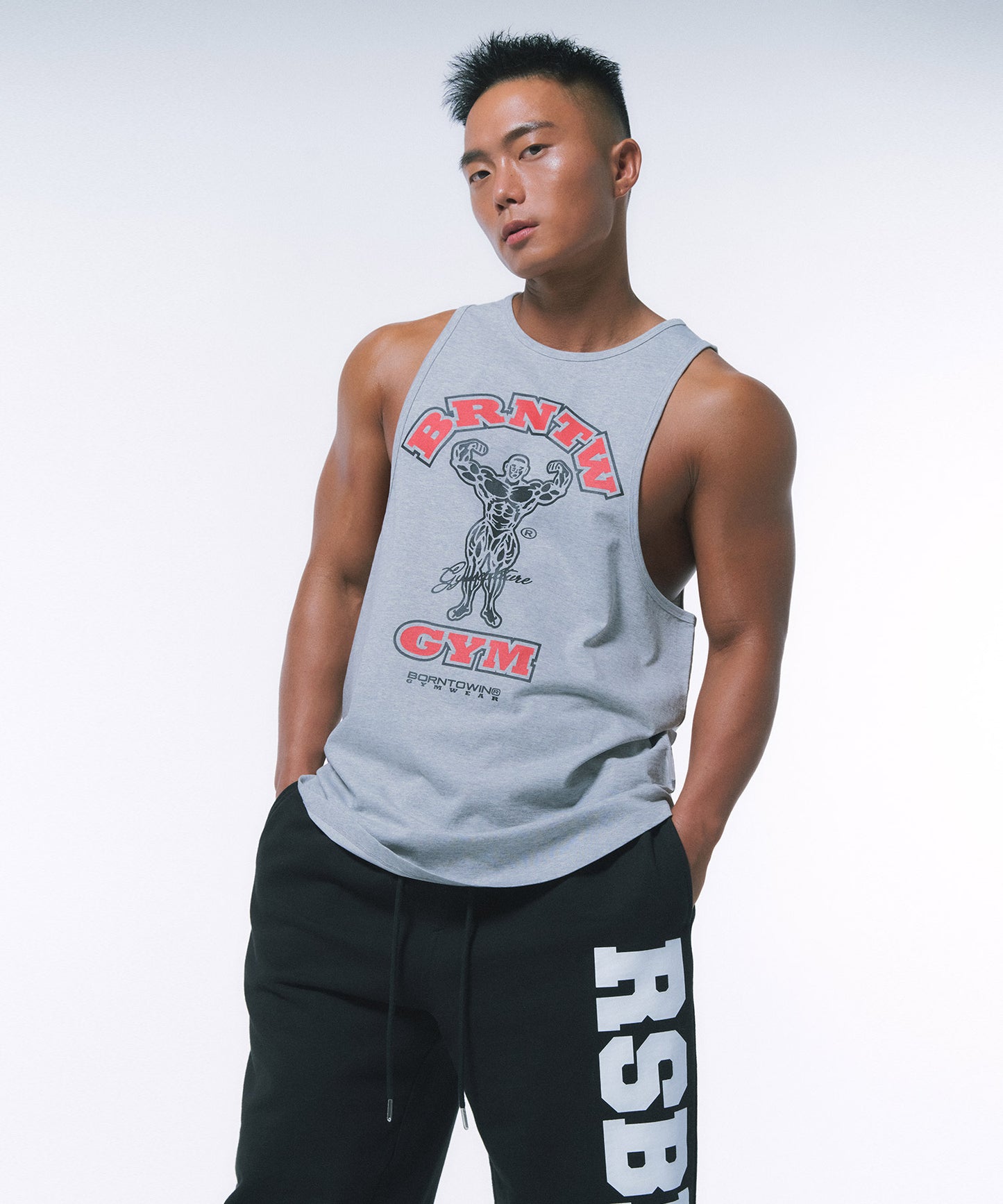 RAISEBORN NEW FIT SLEEVELESS [MELANGE GREY]