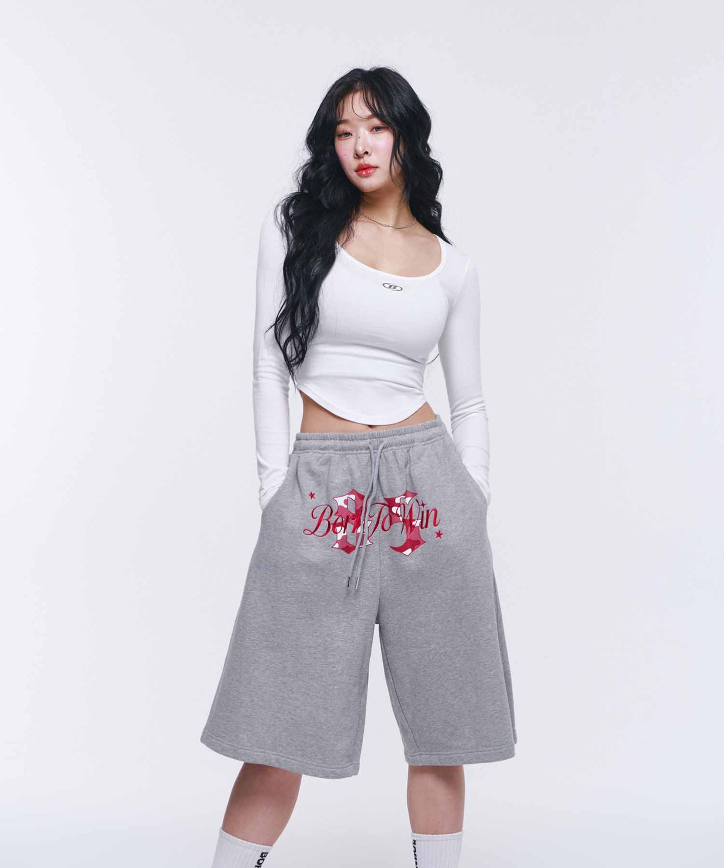 W U-NECK MODAL LONG SLEEVE [WHITE]