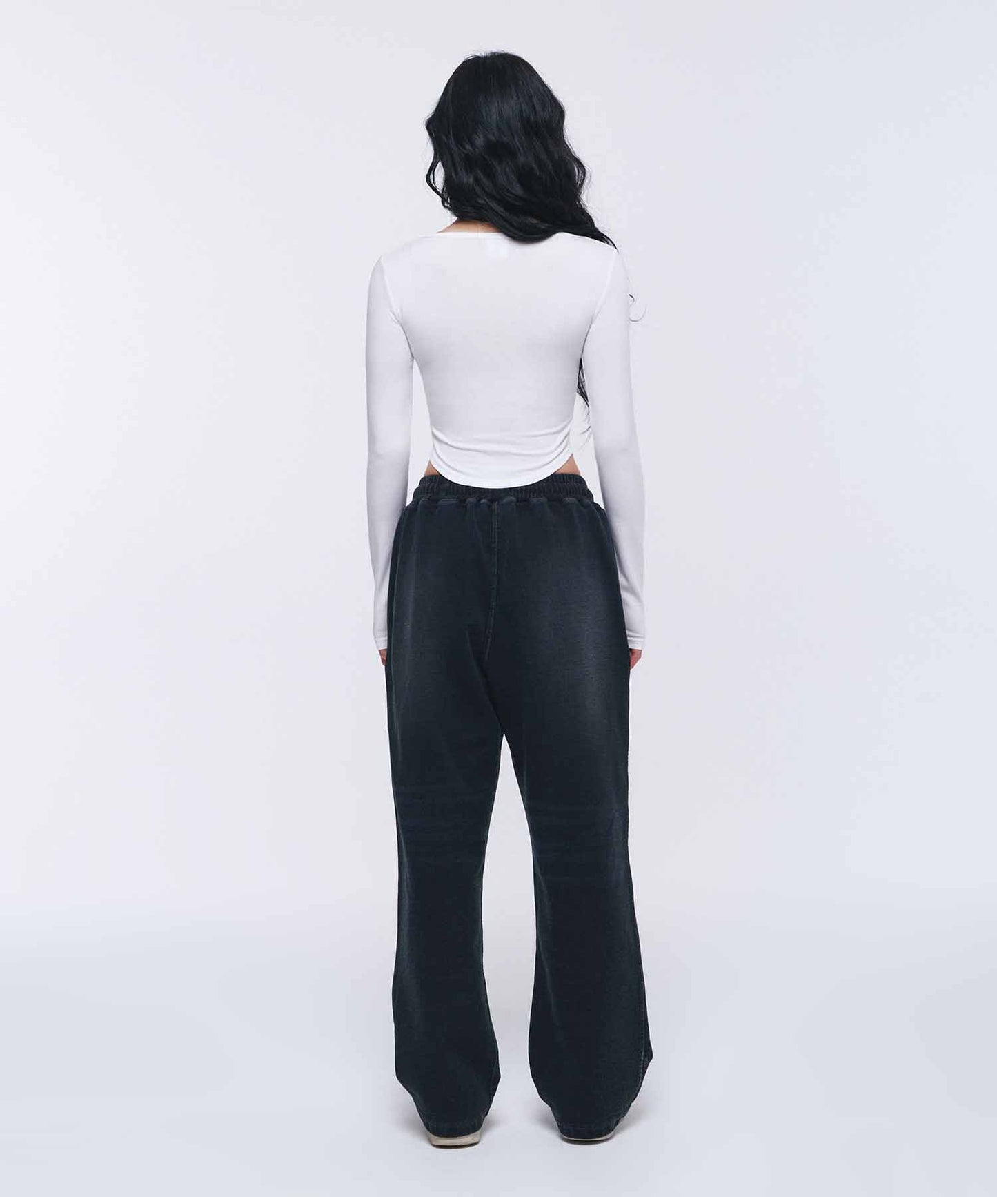 W U-NECK MODAL LONG SLEEVE [WHITE]