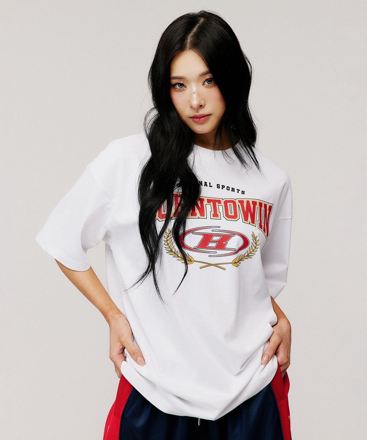 SYMBOL B VICTORY SEMI OVER FIT T-SHIRTS [WHITE]
