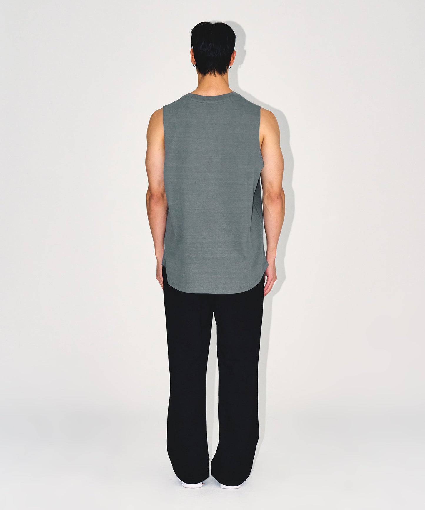 SILVER B PIGMENT DYING SLEEVELESS [ASHED GREEN]