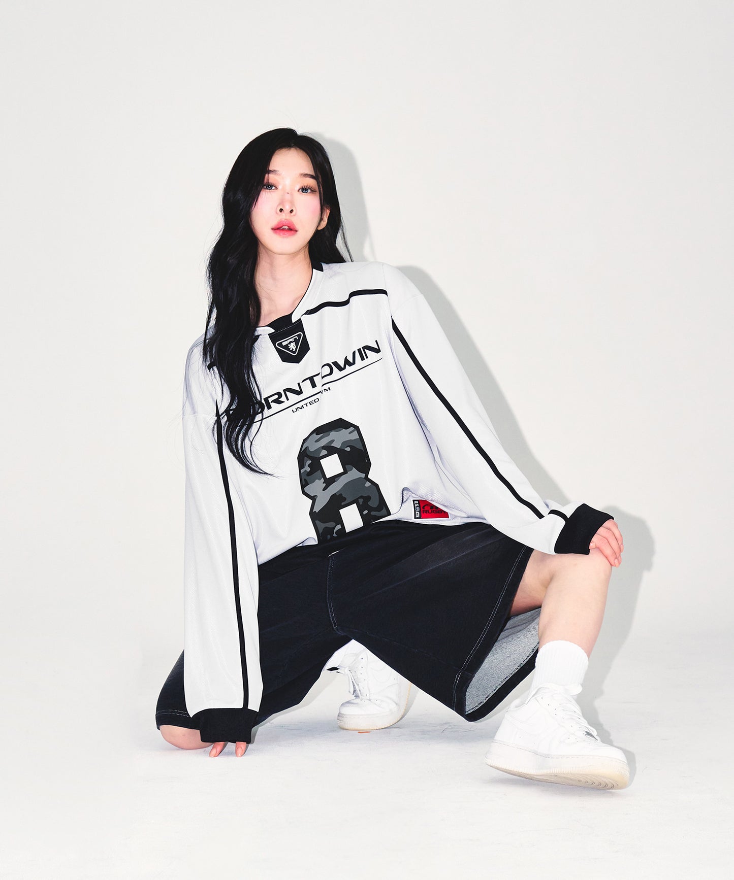 DENIM LIKE CARPENTER BERMUDA PANTS [BLACK DENIM]