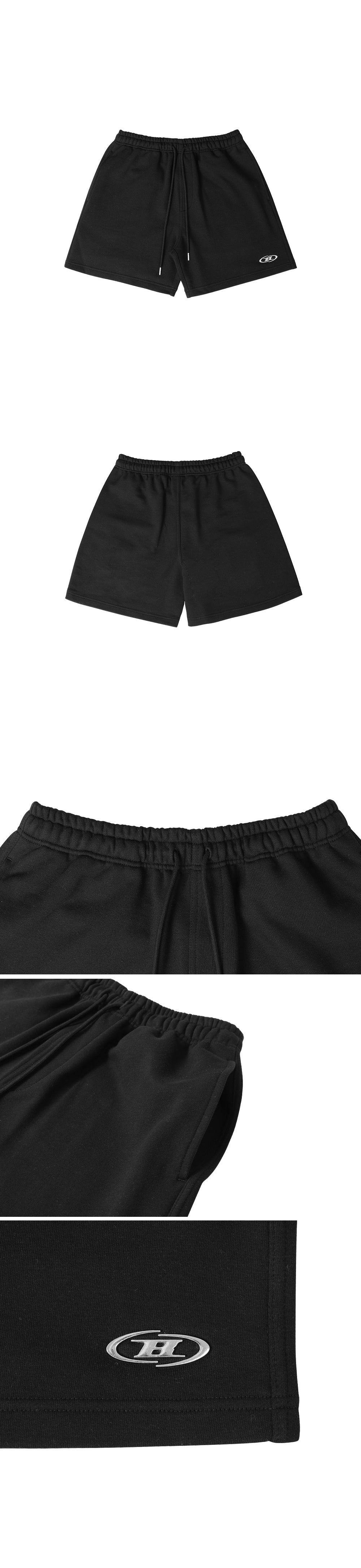 CHROME B HALF PANTS_SHORT VER [BLACK]