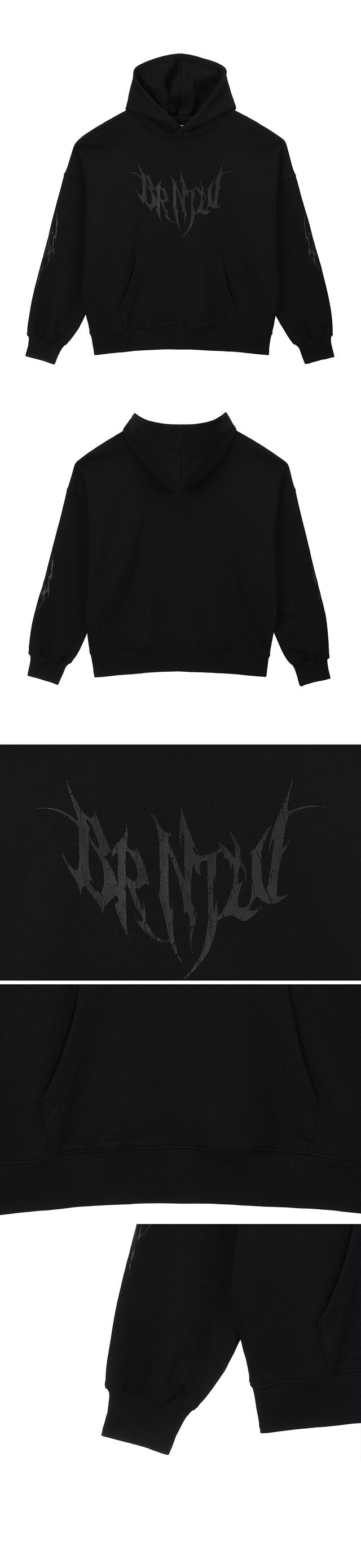 TRIBAL EXTRA FIT HOODIE [BLACK]