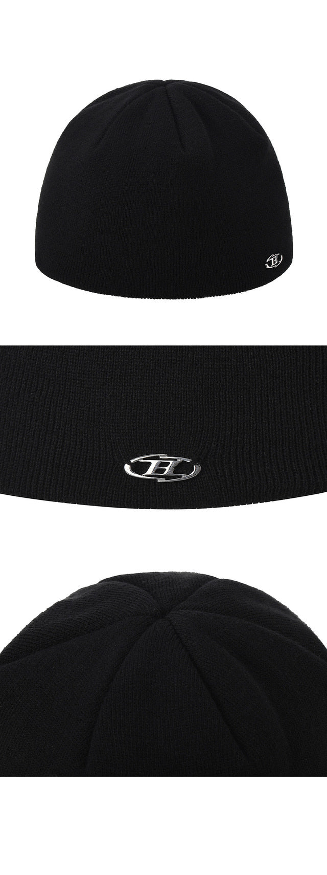 SYMBOL B PENDANT BEANIE [BLACK]