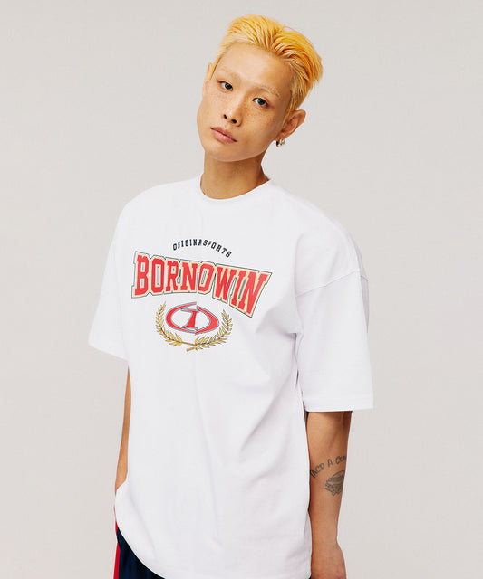 SYMBOL B VICTORY SEMI OVER FIT T-SHIRTS [WHITE]