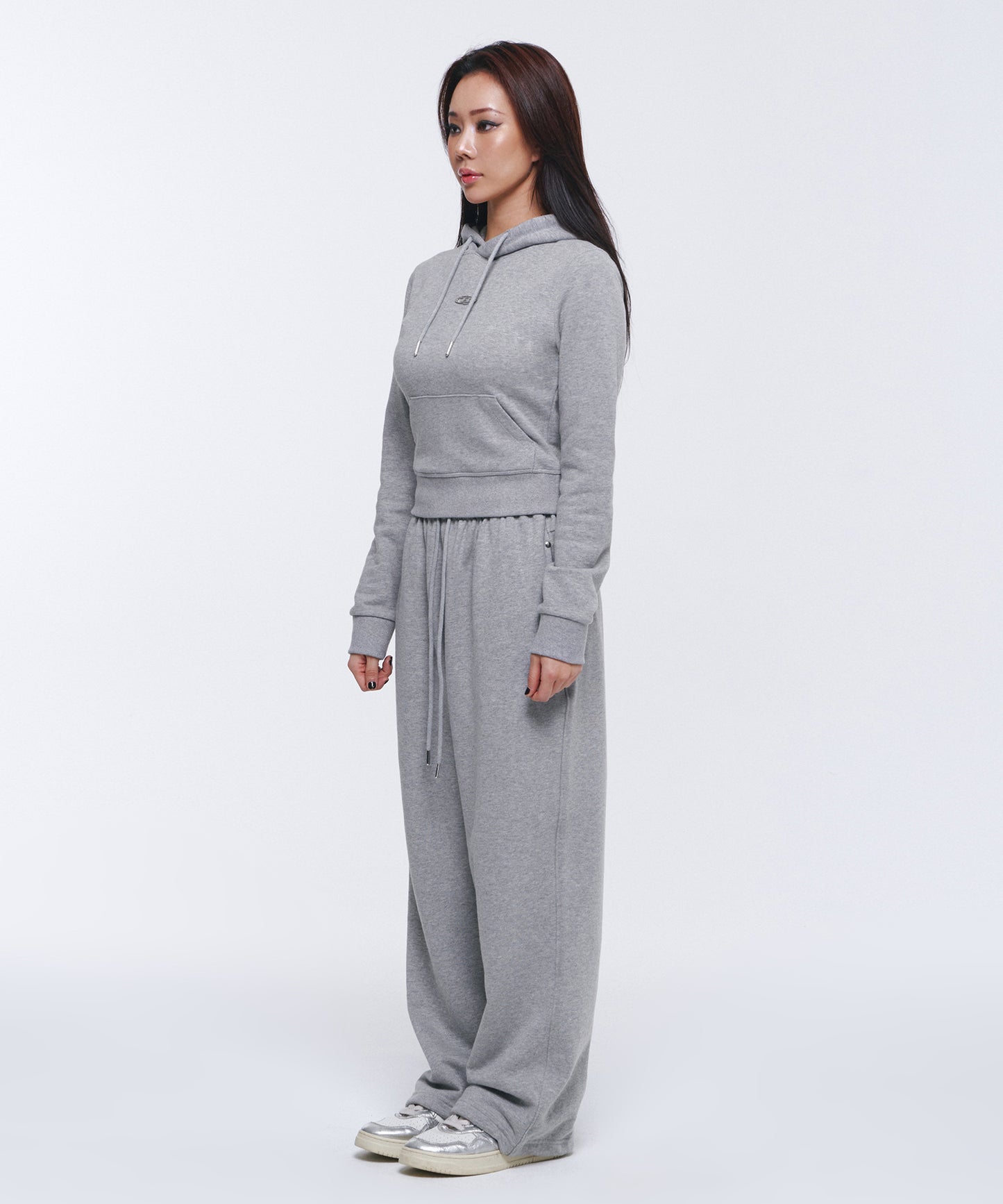 W B PENDANT COTTON SWEAT PANTS [MELANGE GREY]