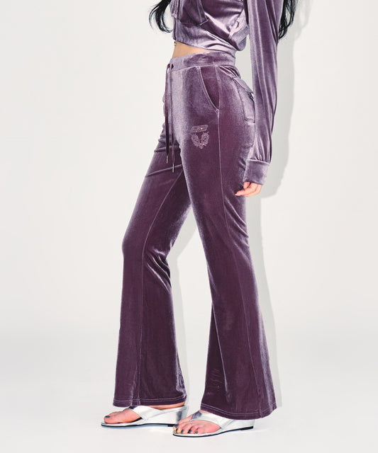 W DOUBLE B VELVET BOOTS CUT PANTS [ASH PURPLE]