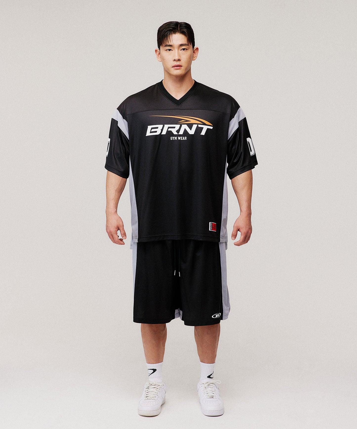 [4/7 Sale] MESH FOOTBALL JERSEY T-SHIRTS [BLACK]