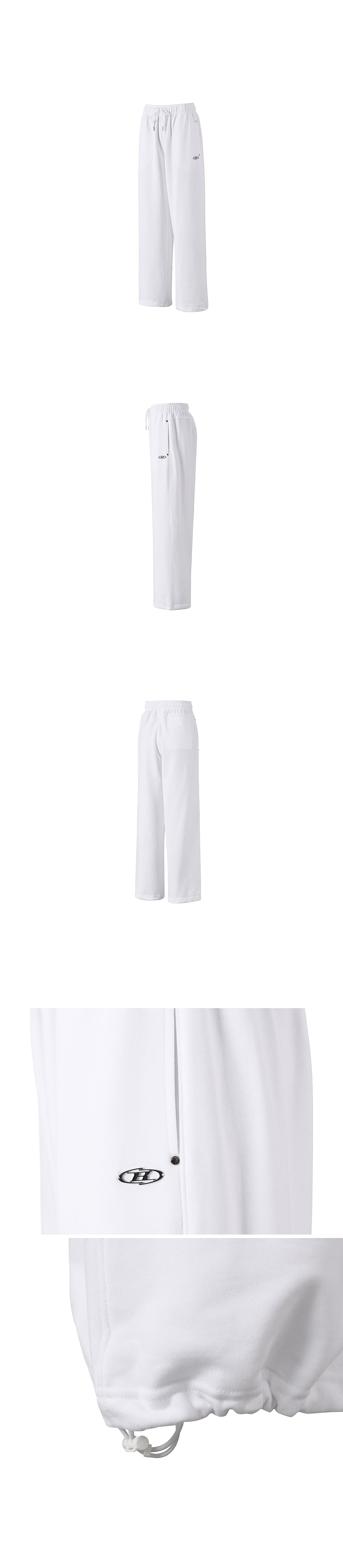W B PENDANT COTTON SWEAT PANTS [WHITE]