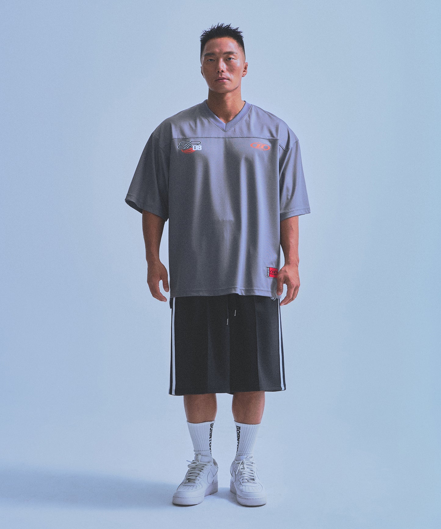 08 RUGBY JERSEY T-SHIRTS [CHARCOAL]