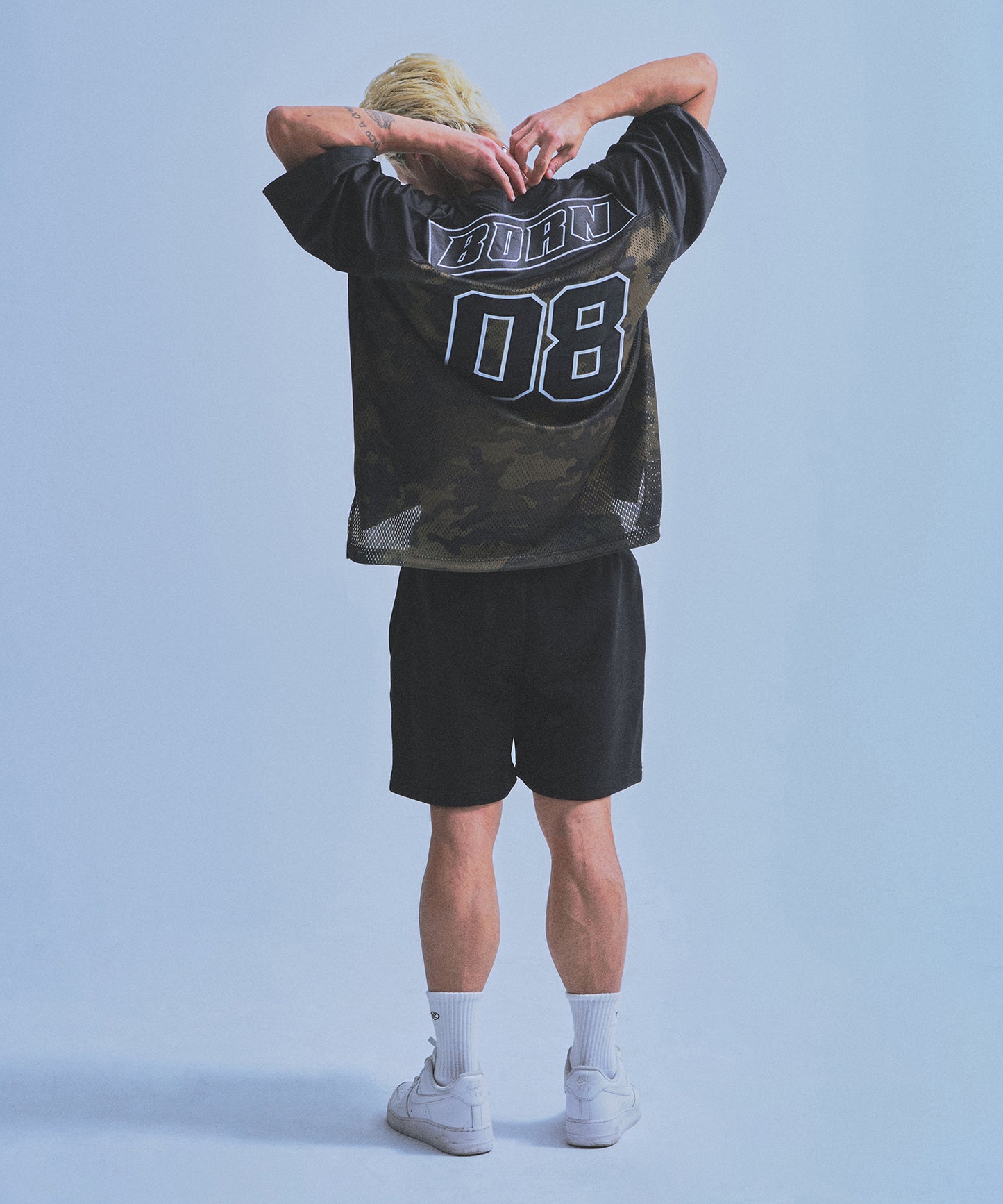 IN STOCK* 08 RUGBY JERSEY T-SHIRTS [BLACK CAMO]