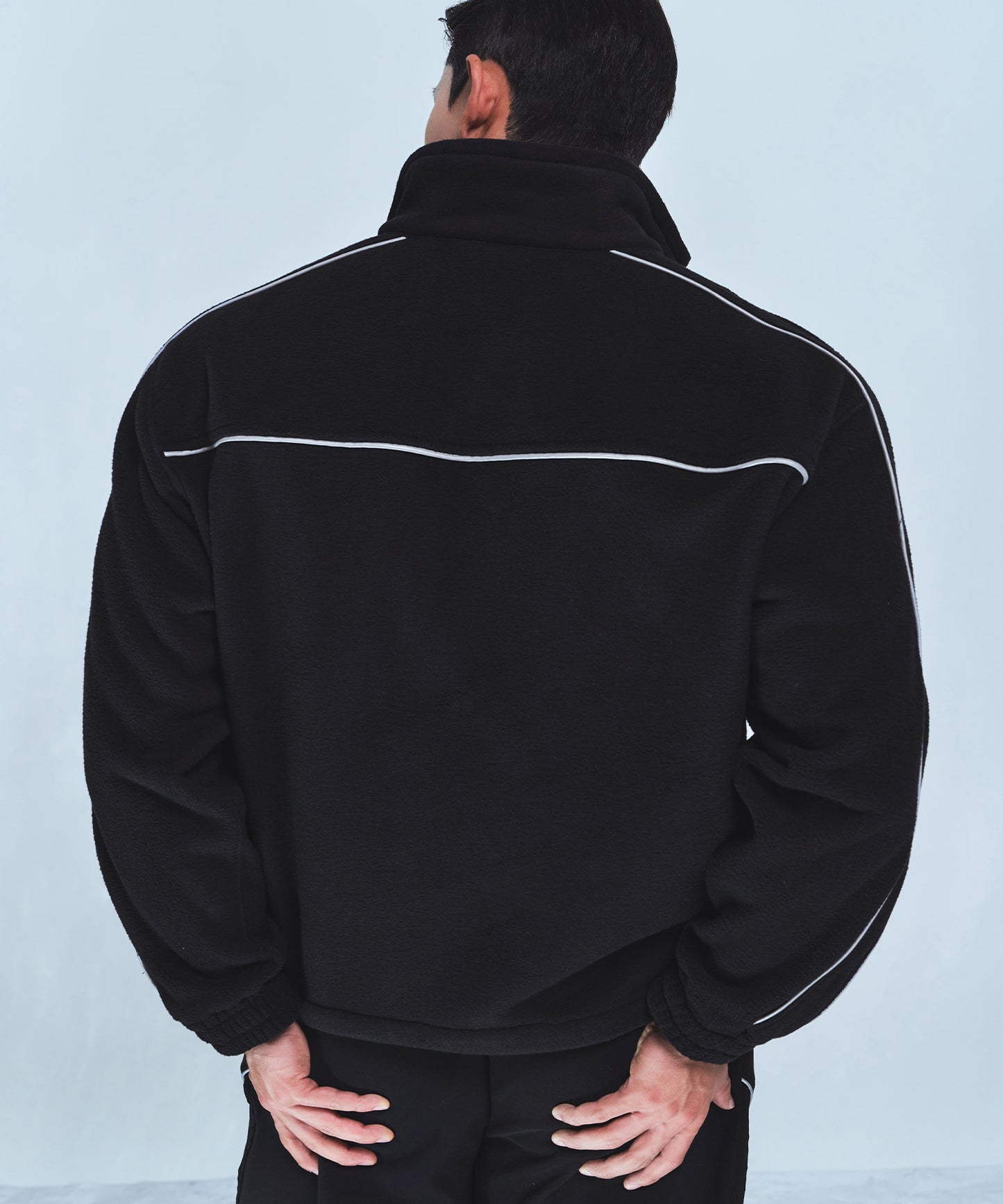 CHROME B FLEECE JACKET [BLACK]