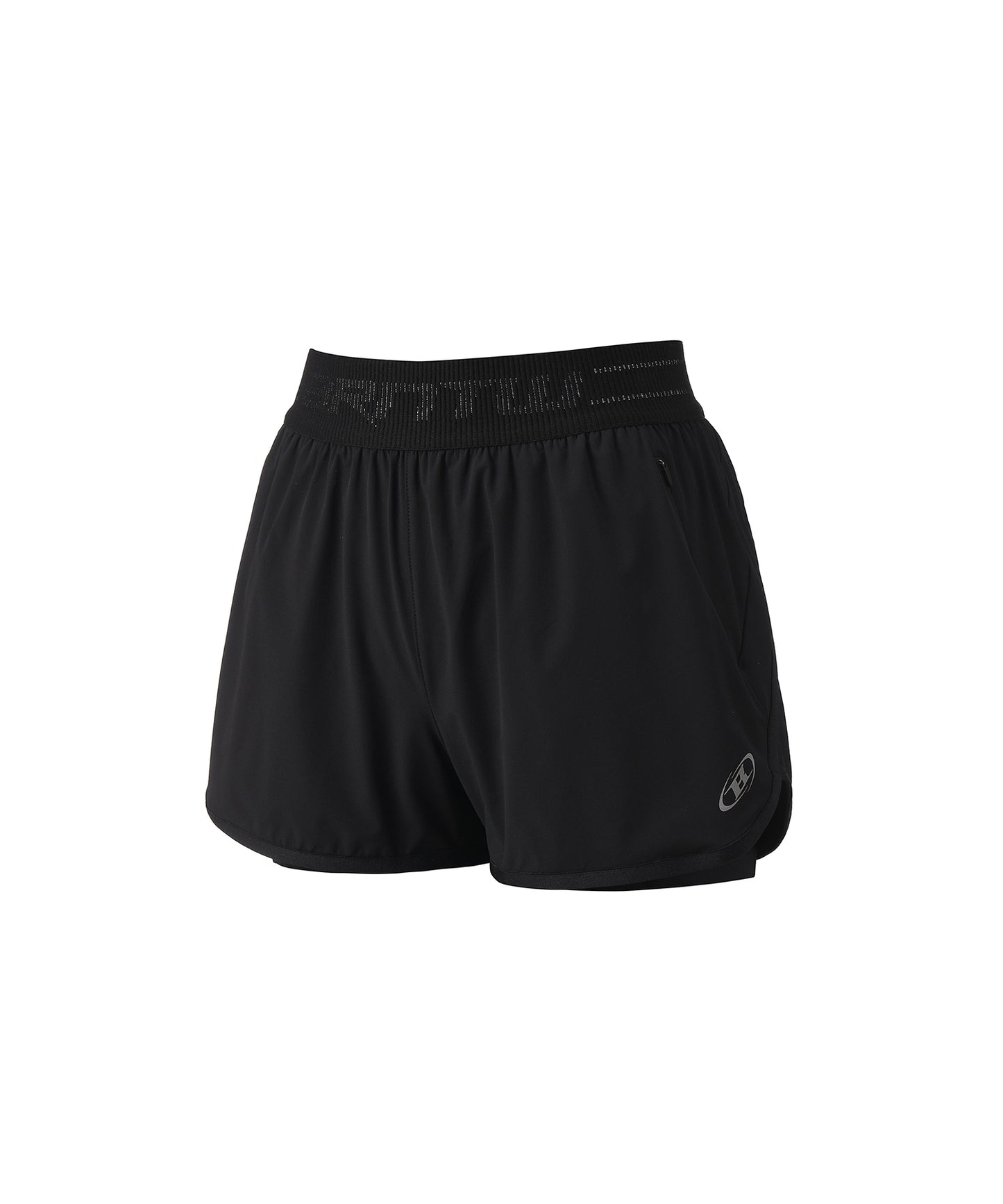 IN STOCK* W REFLECTIVE TWO IN ONE SHORTS [BLACK]