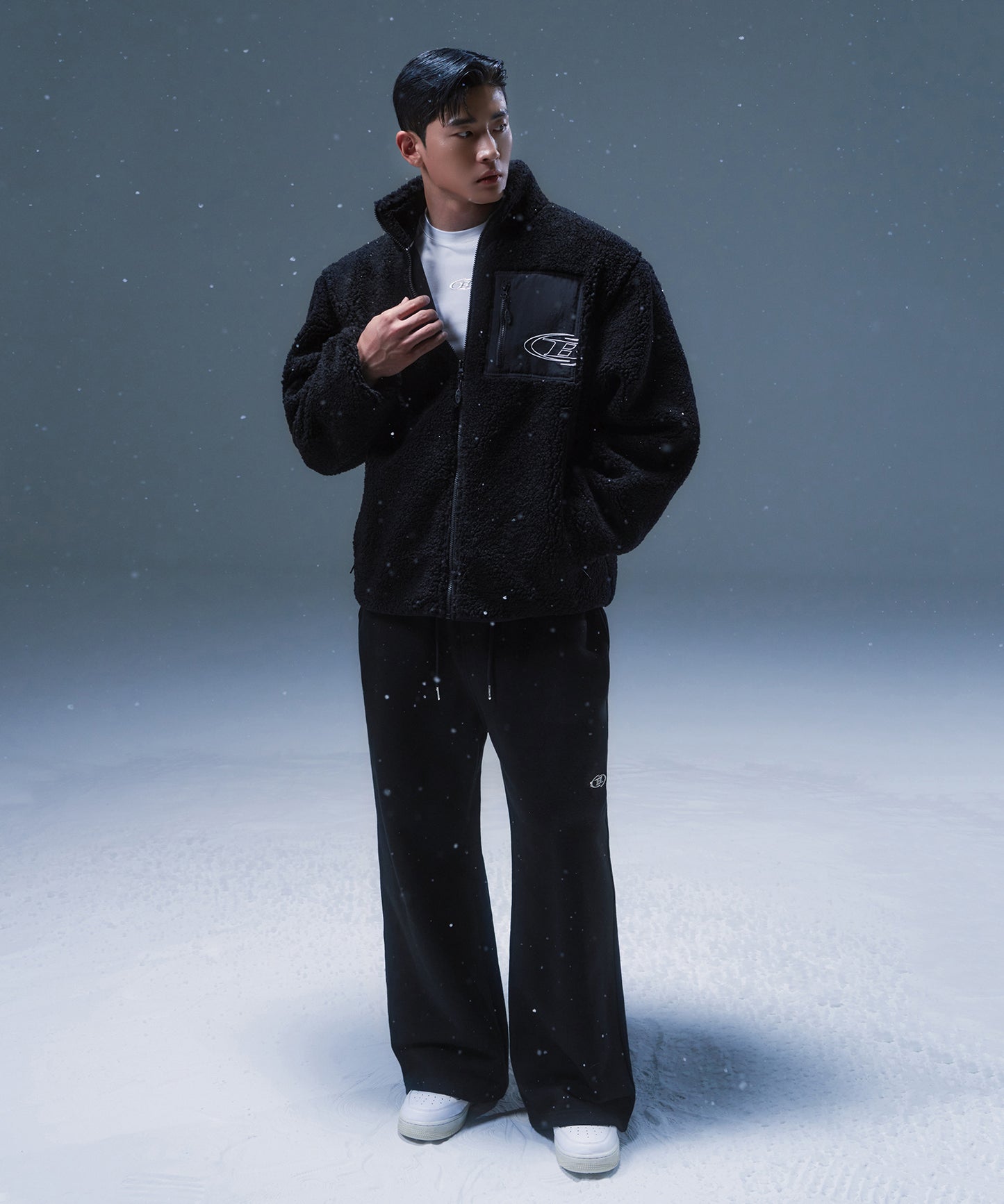 STROKE B SHERPA JACKET [BLACK]