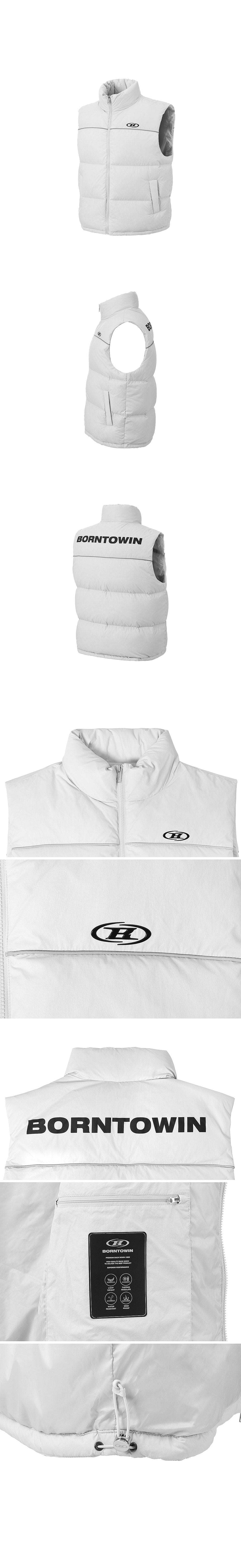 SYMBOL B PUFFER DOWN VEST [GREY]