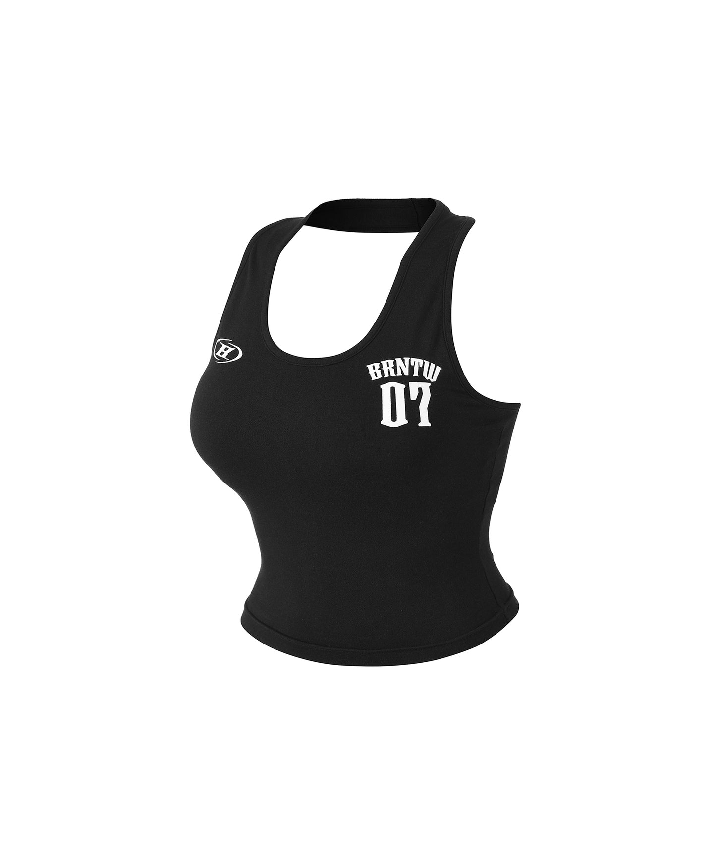 W 07 HALTERNECK SLEEVELESS [BLACK]