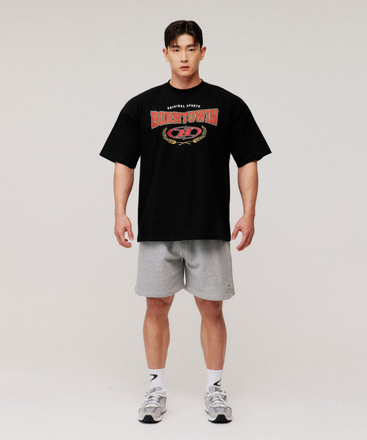 IN STOCK* SYMBOL B VICTORY SEMI OVER FIT T-SHIRTS [BLACK]