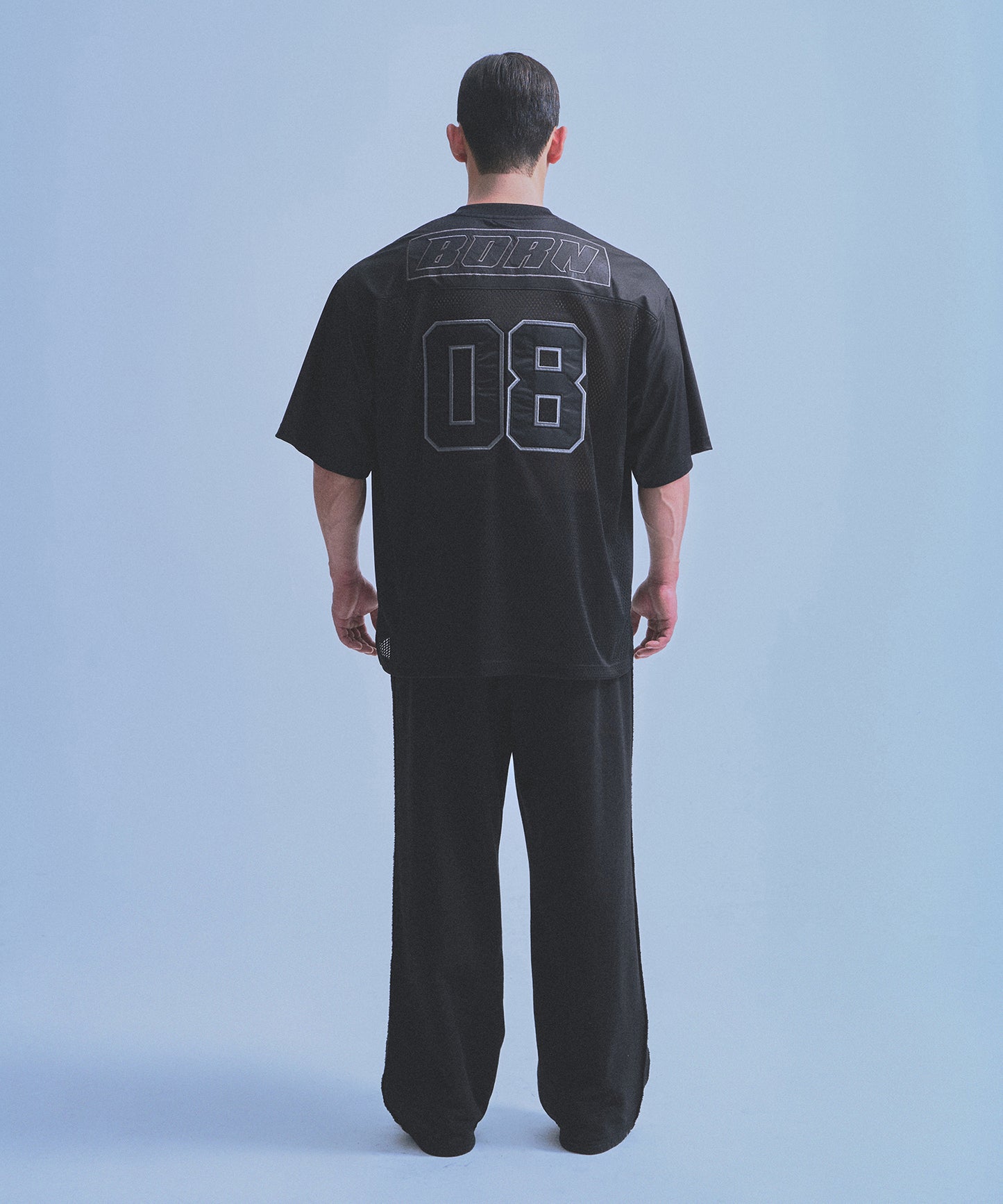 08 RUGBY JERSEY T-SHIRTS [BLACK]