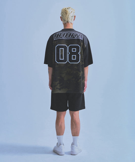 IN STOCK* 08 RUGBY JERSEY T-SHIRTS [BLACK CAMO]