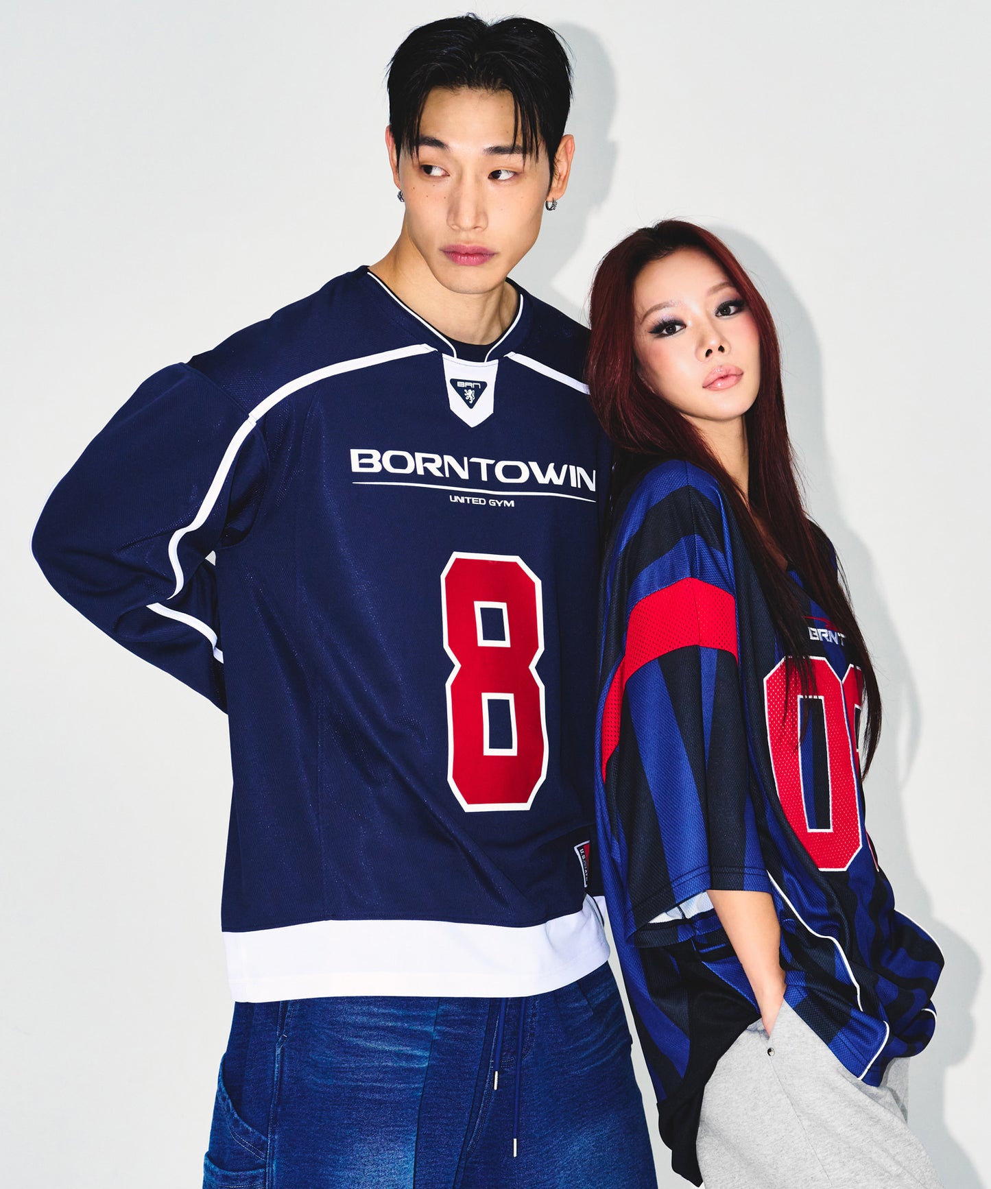 09 APPLIQUE RUGBY JERSEY T-SHIRTS [BLUE]