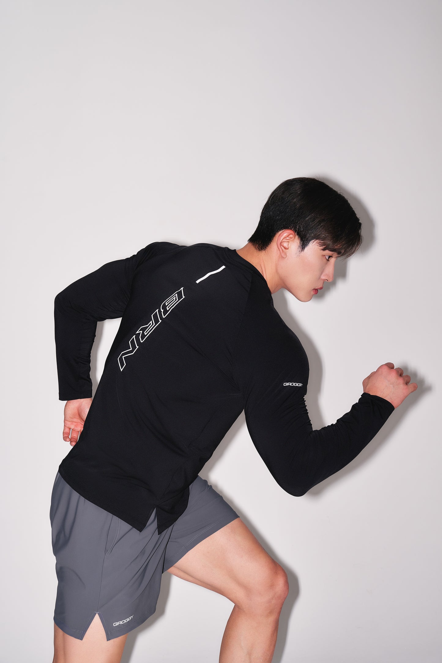 BRN SQUARE QUICK DRY LONG SLEEVE [BLACK]