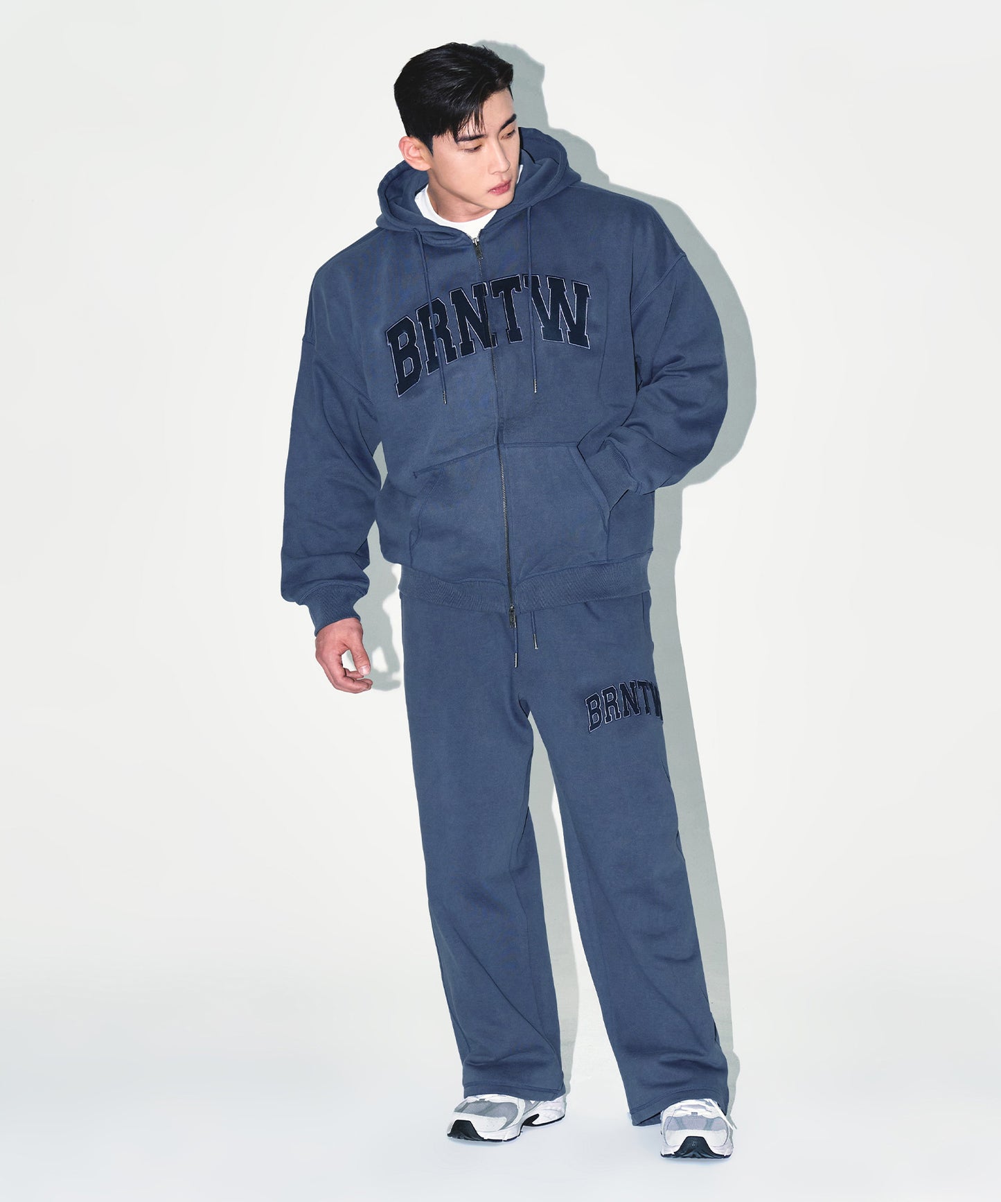 [12/16 Delivery] PIGMENT DYEING HOODIE ZIP-UP [BLUE]