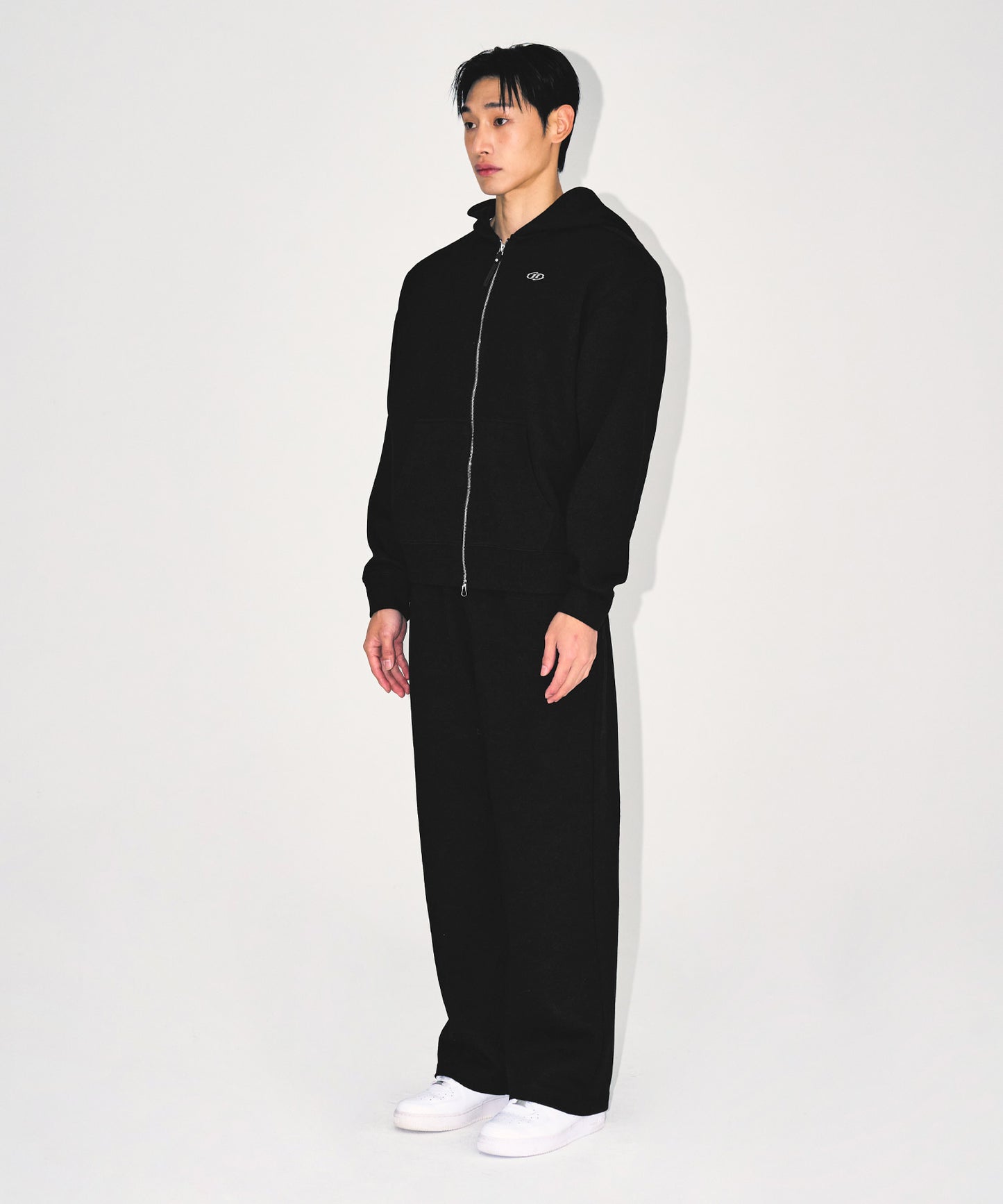 KNIT LIKE WIDE PANTS [BLACK]