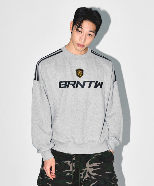 TRACK LINE EMBLEM SWEATSHIRTS [MELANGE GREY]