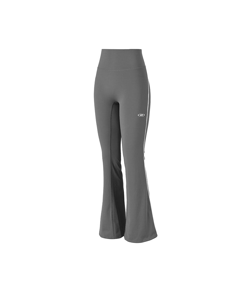 W PIPING FLEECE BOOTS CUT LEGGINGS [CHARCOAL]