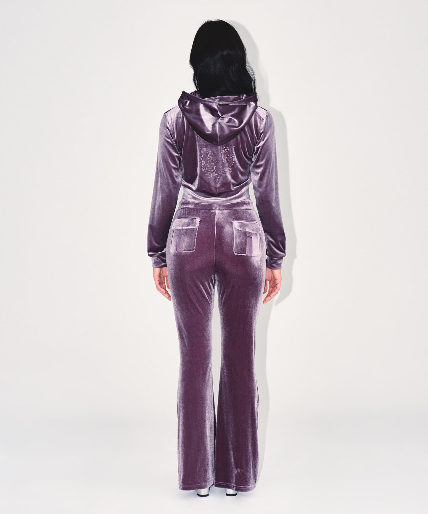 W DOUBLE B VELVET BOOTS CUT PANTS [ASH PURPLE]