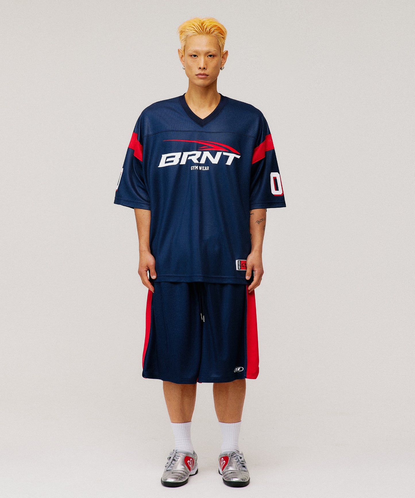 [4/7 Sale] MESH FOOTBAL JERSEY T-SHIRTS [NAVY]