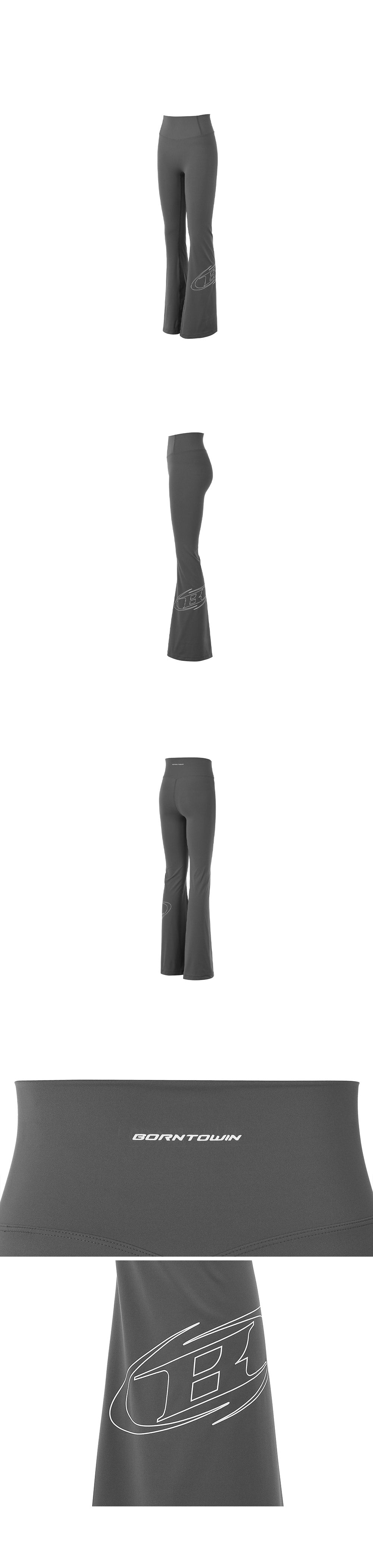 STROKE B BOOTS CUT LEGGINGS [GREY]