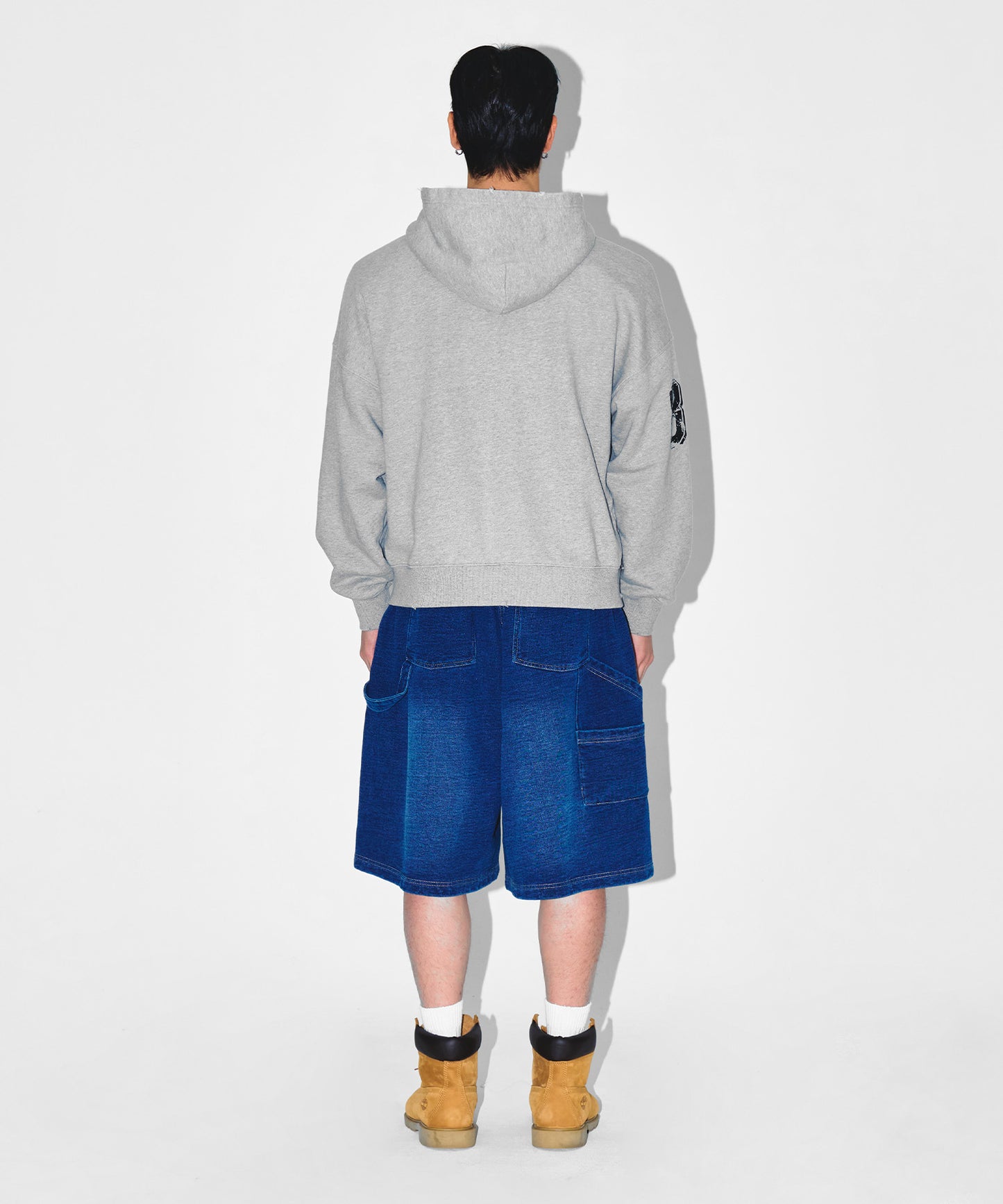 HERITAGE SYMBOL B HOODIE ZIP-UP [MELANGE GREY]