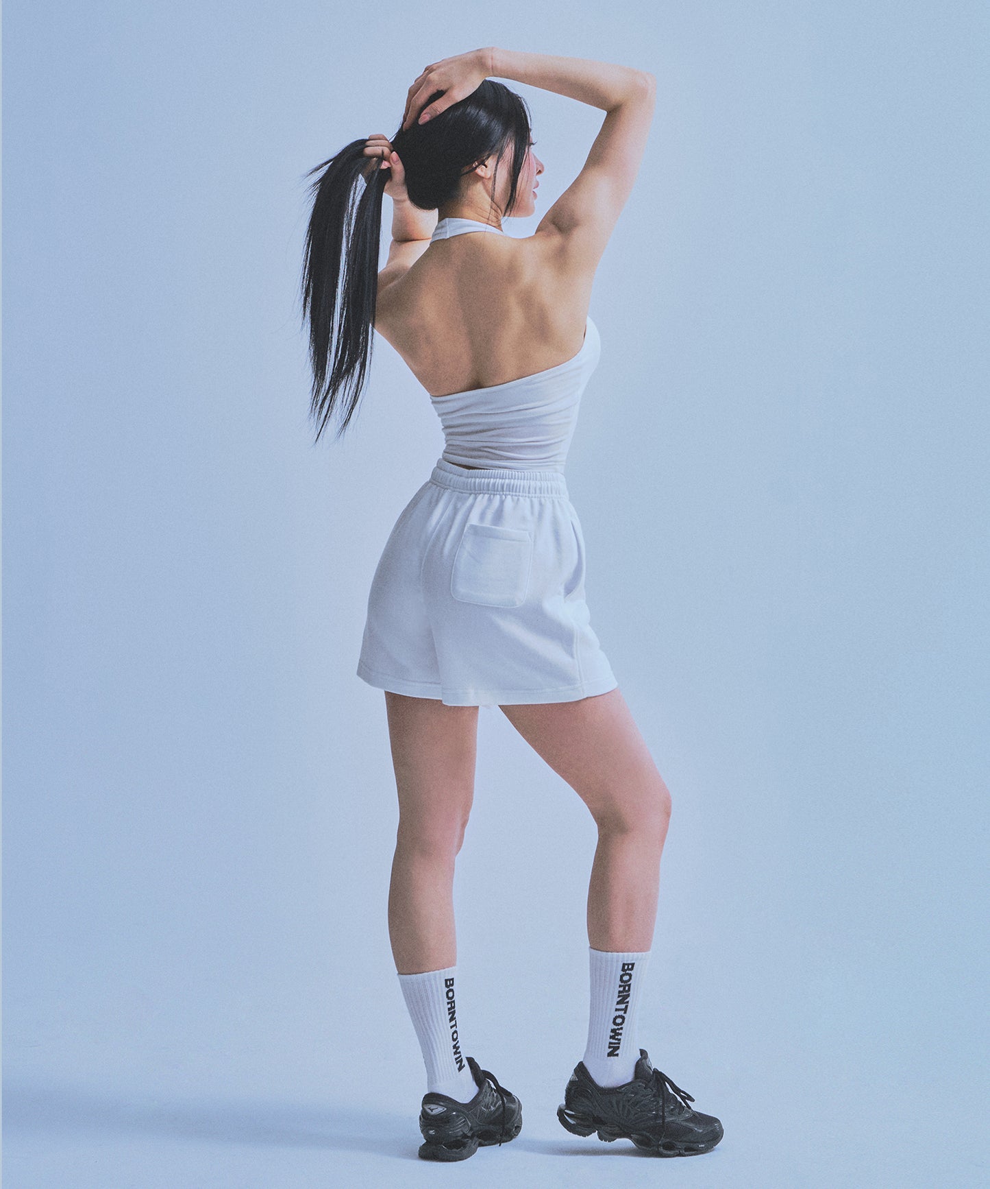 W 07 HALTERNECK SLEEVELESS [WHITE]
