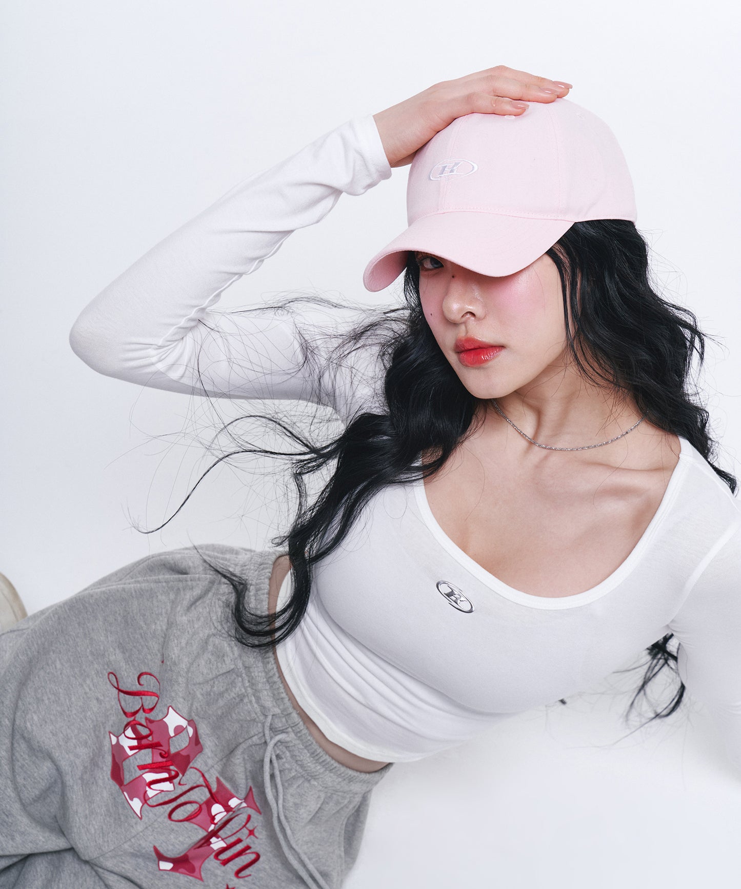 SMALL B SYMBOL BALL CAP [PINK]