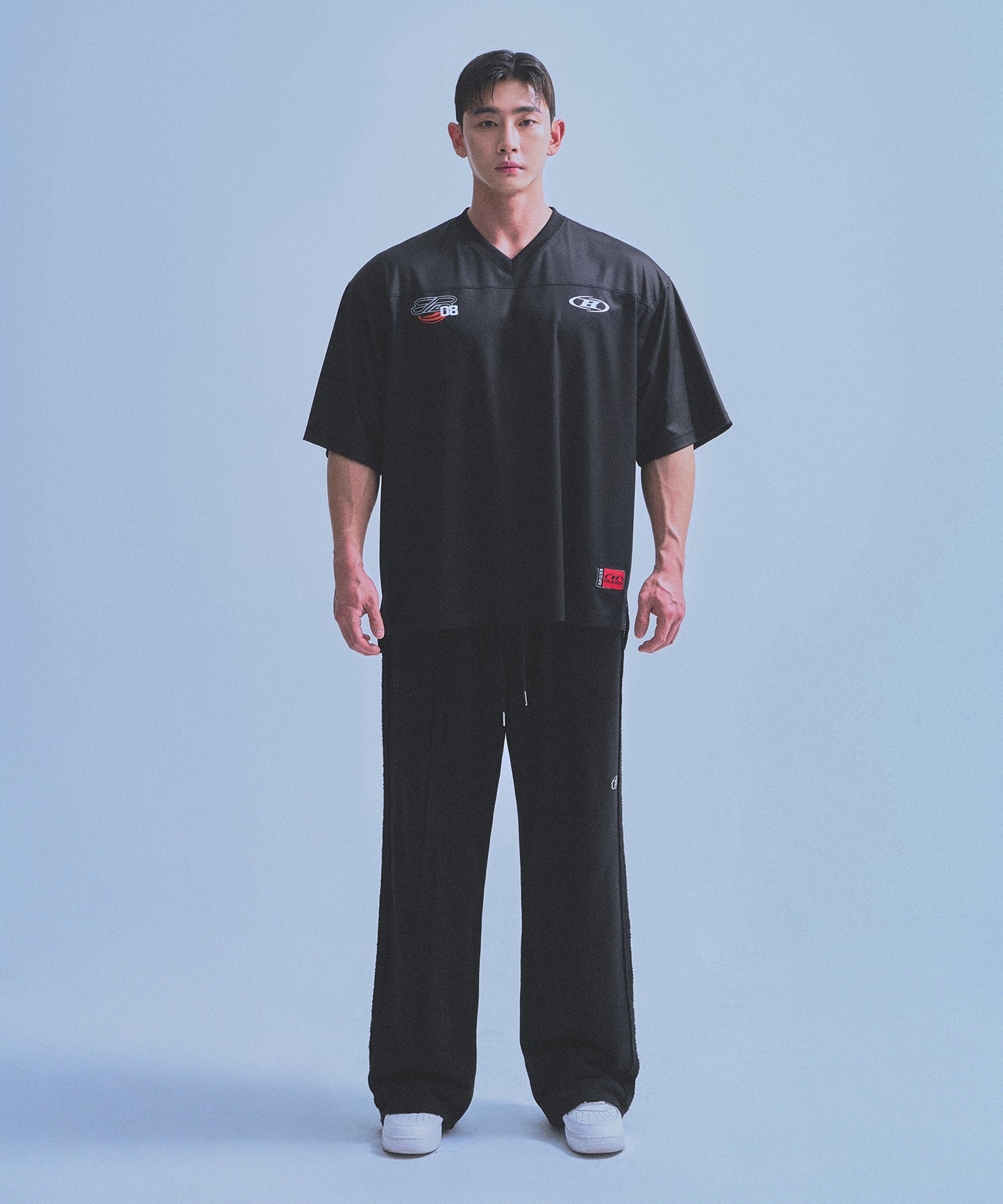 08 RUGBY JERSEY T-SHIRTS [BLACK]