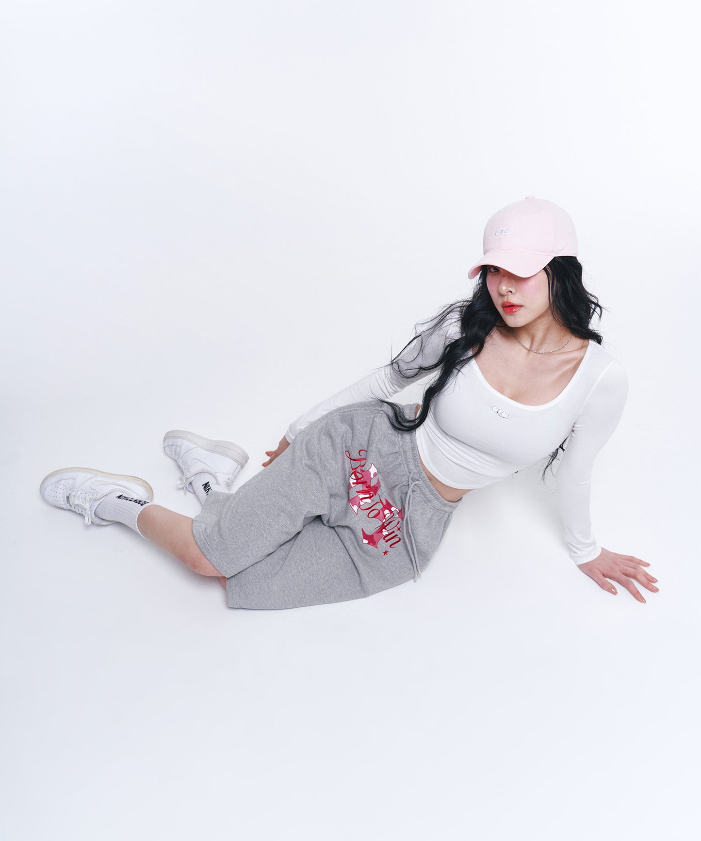 SMALL B SYMBOL BALL CAP [PINK]