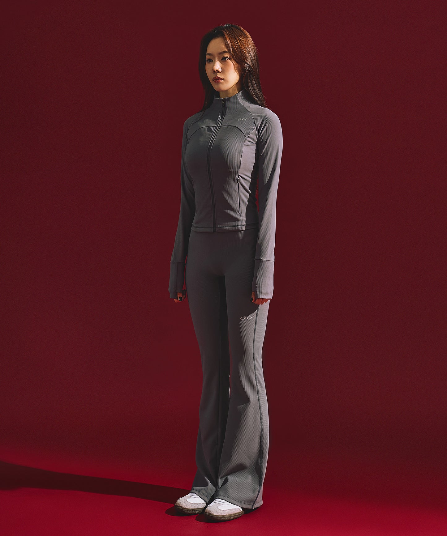 W B-FLEX BOOTS CUT LEGGINGS [CHARCOAL]