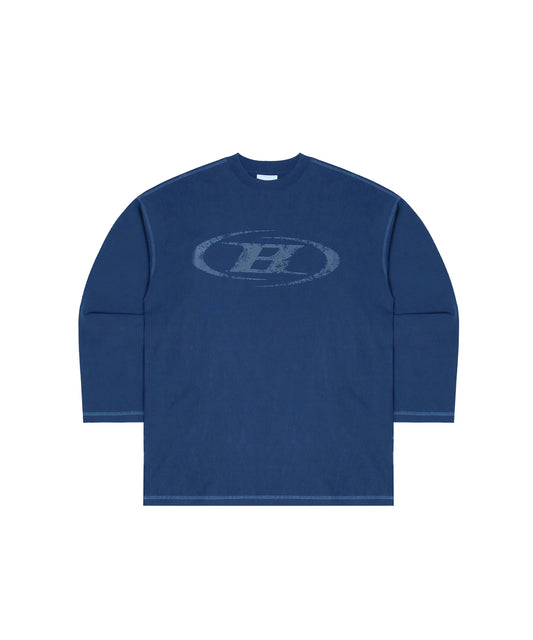 CRACK B PIGMENT LONGSLEEVE [BLUE]