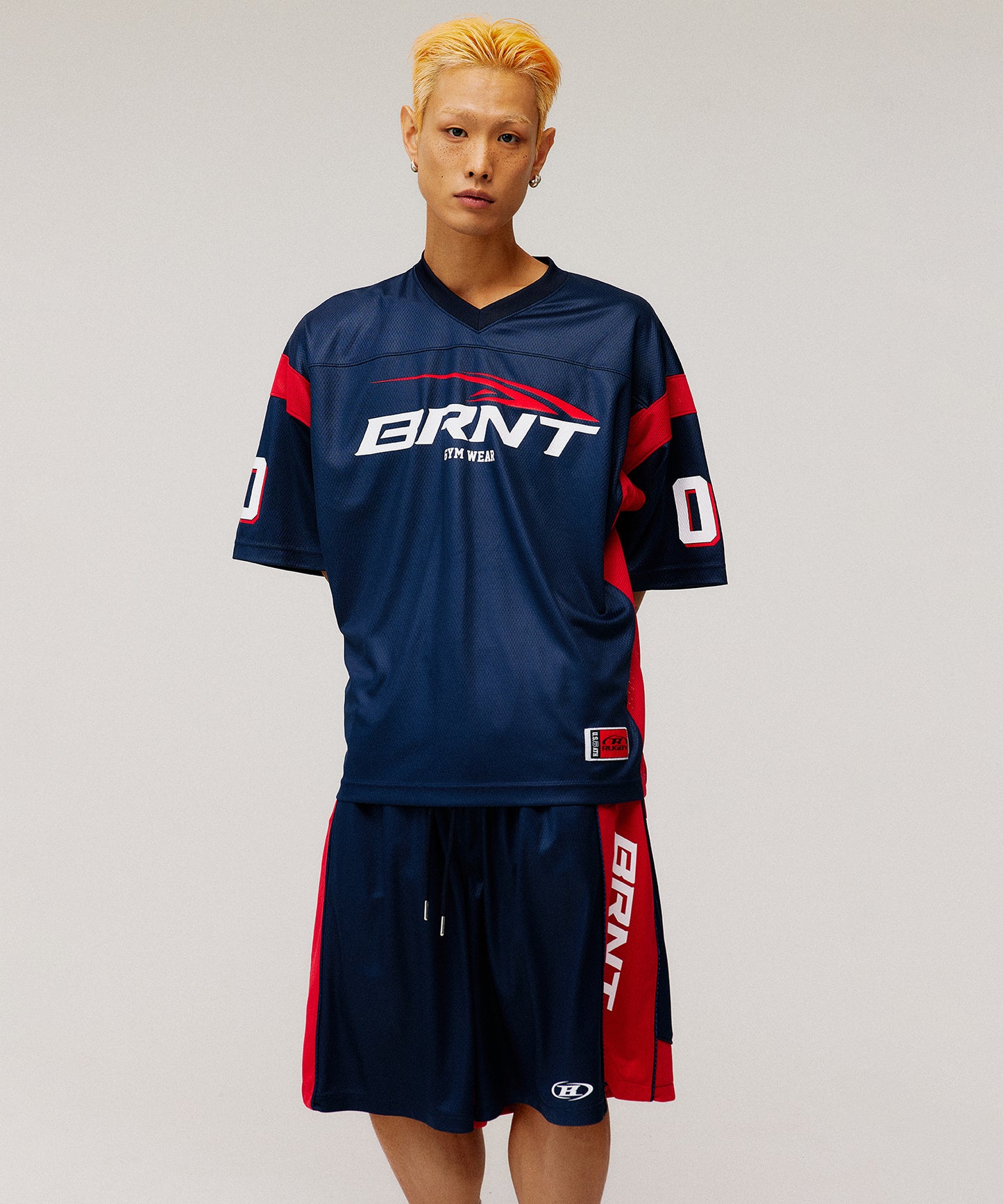 [4/7 Sale] MESH FOOTBAL JERSEY T-SHIRTS [NAVY]