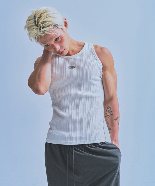 B PENDANT SLICE SLEEVELESS [WHITE]
