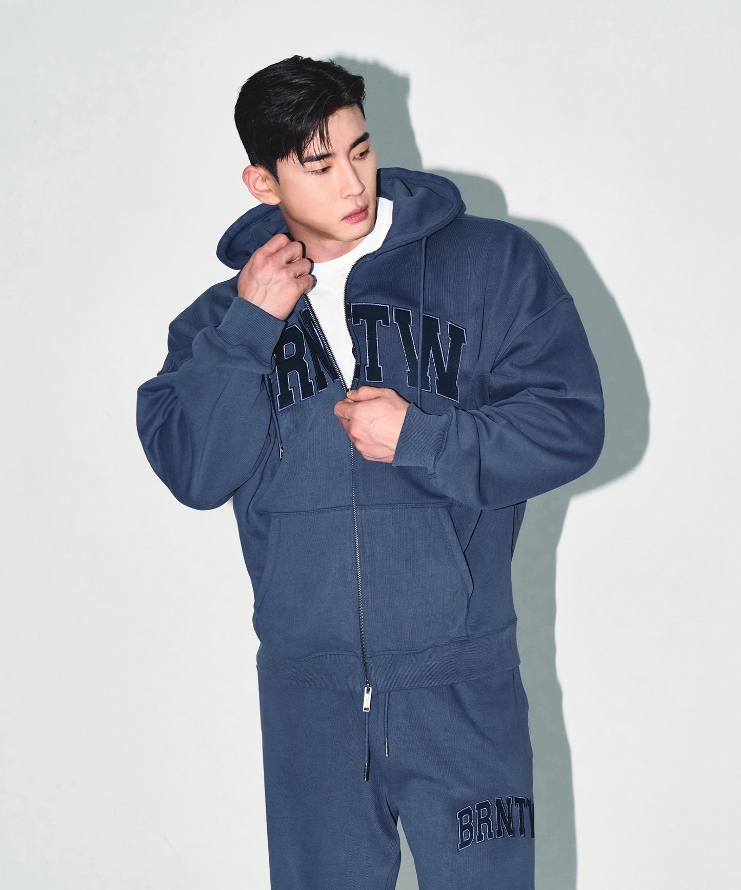 [12/16 Delivery] PIGMENT DYEING HOODIE ZIP-UP [BLUE]