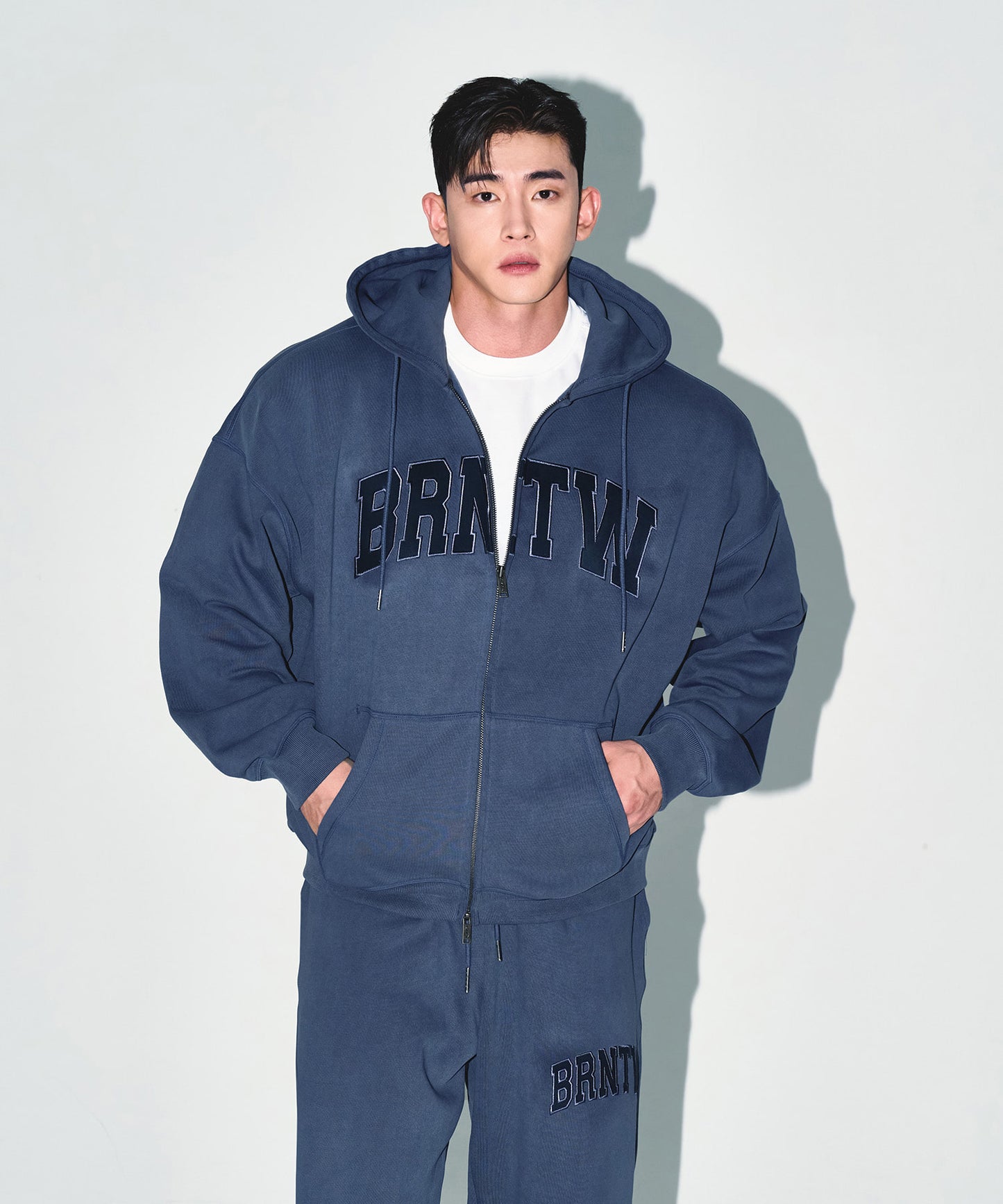 [12/16 Delivery] PIGMENT DYEING HOODIE ZIP-UP [BLUE]