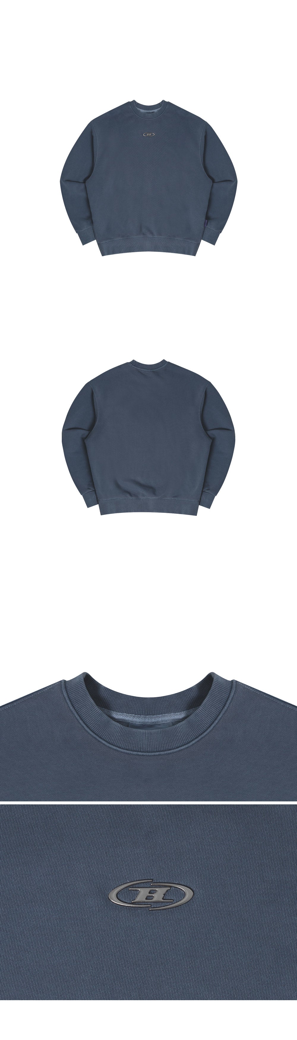 CHROME B PIGMENT SWEATSHIRTS [BLUE]