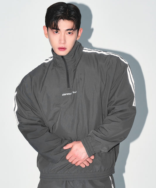 REFLECTIVE LINE BIG SYMBOL ANORAK JACKET [CHARCOAL]